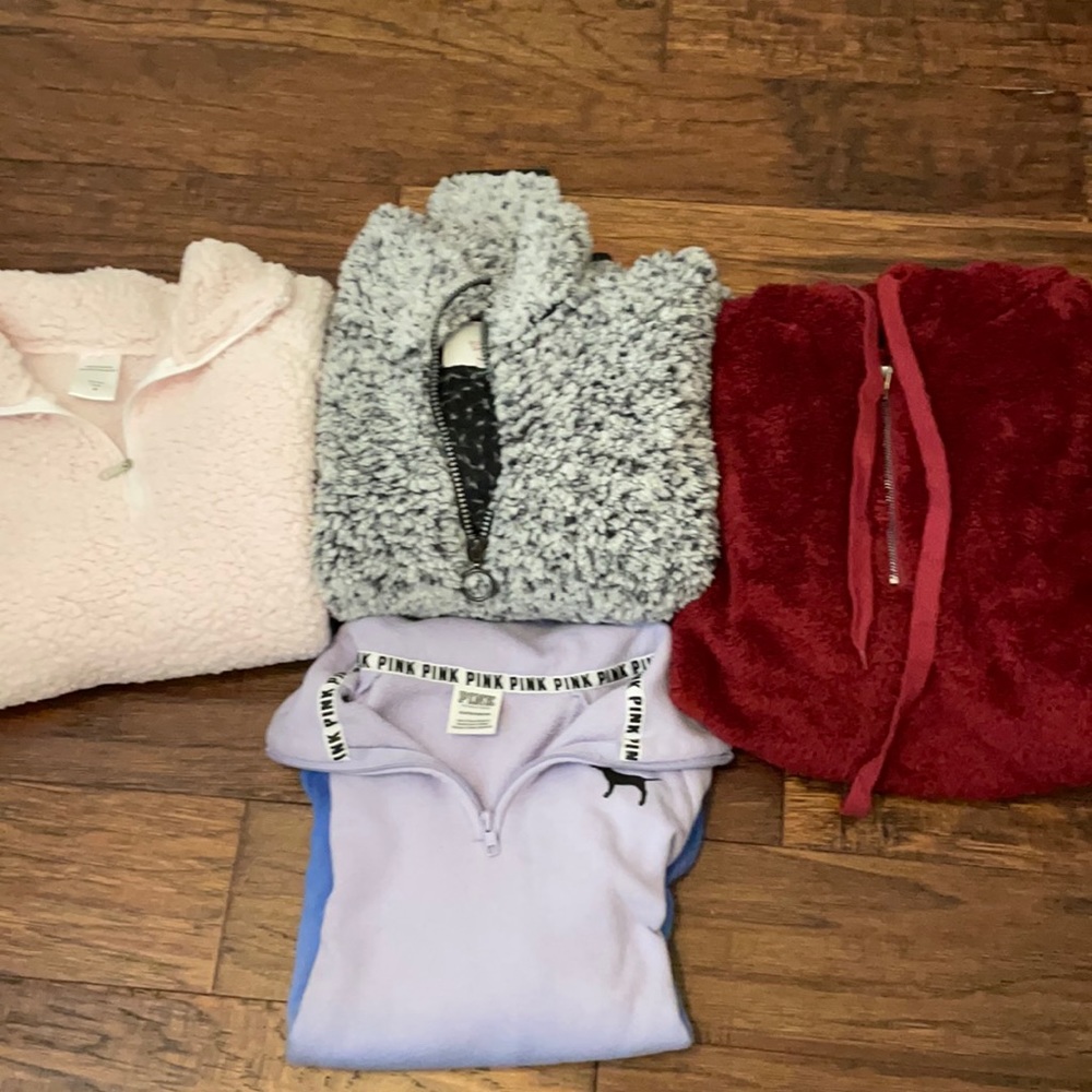 PINK pullover sherpa four pack